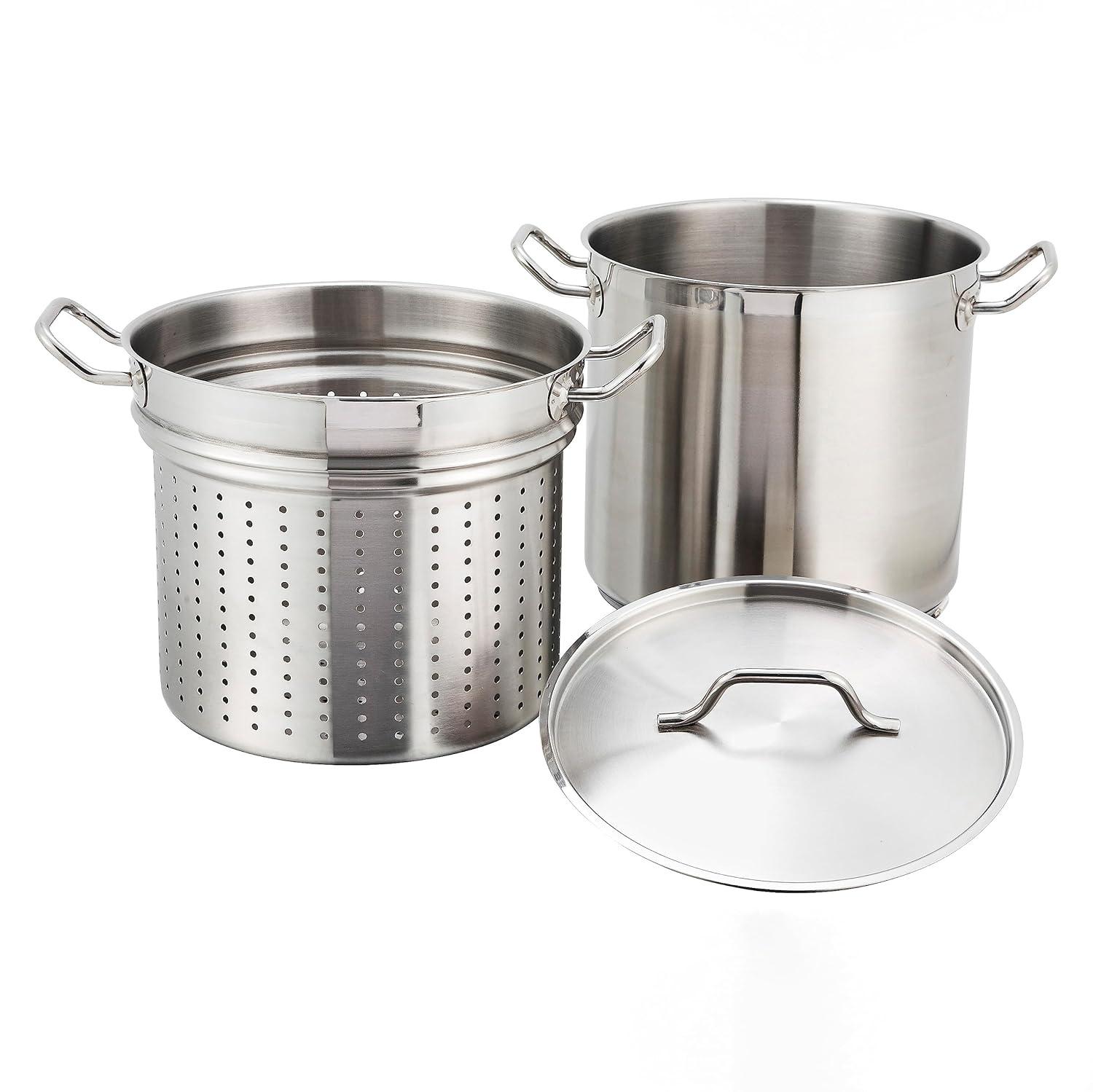 Winco Winco 8 Quarts Stainless Steel Steamer Pot