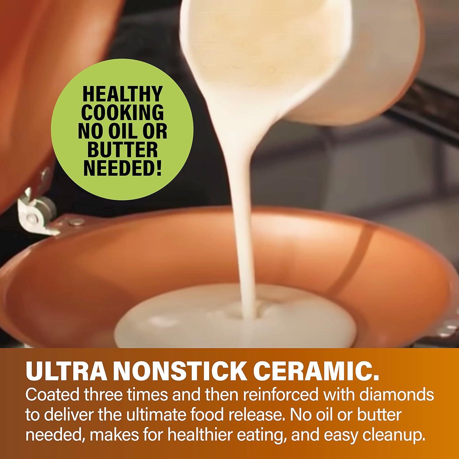 Gotham Steel Gotham Steel Nonstick Double Side Frying Pan Pancake Maker