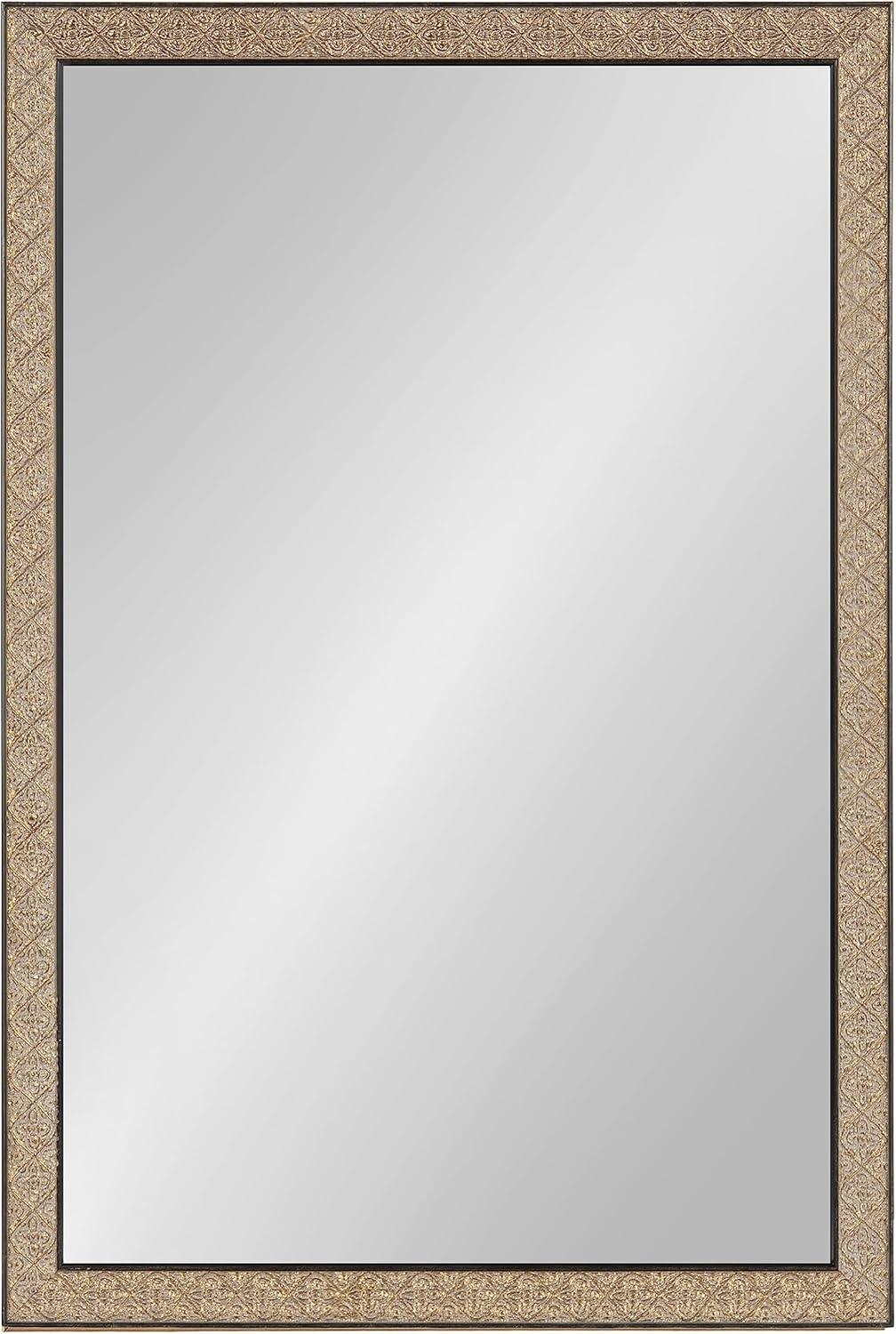 Soniva Rectangle Wall Mirror Gold - Kate & Laurel All Things Decor