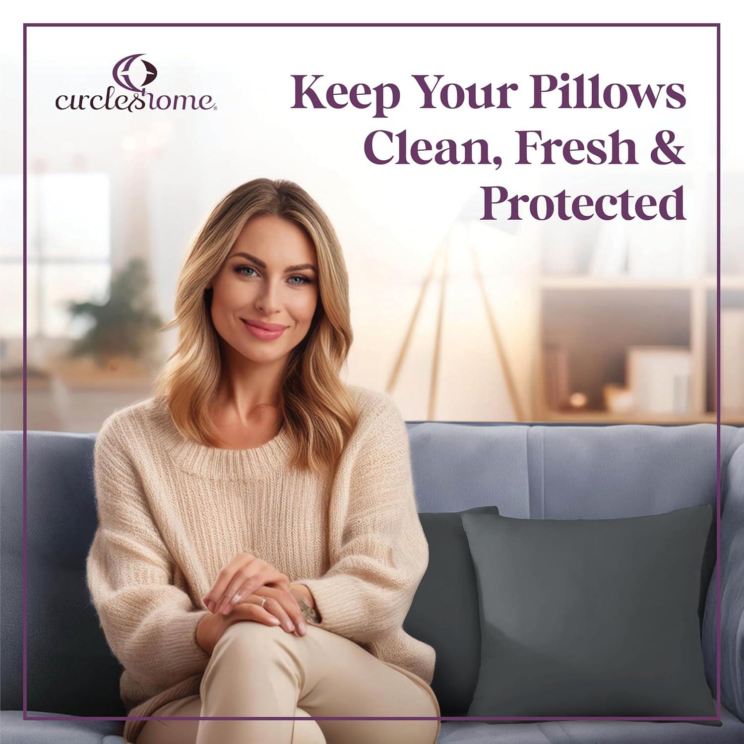 Circles Home, 100% Cotton Zippered Pillow Protector