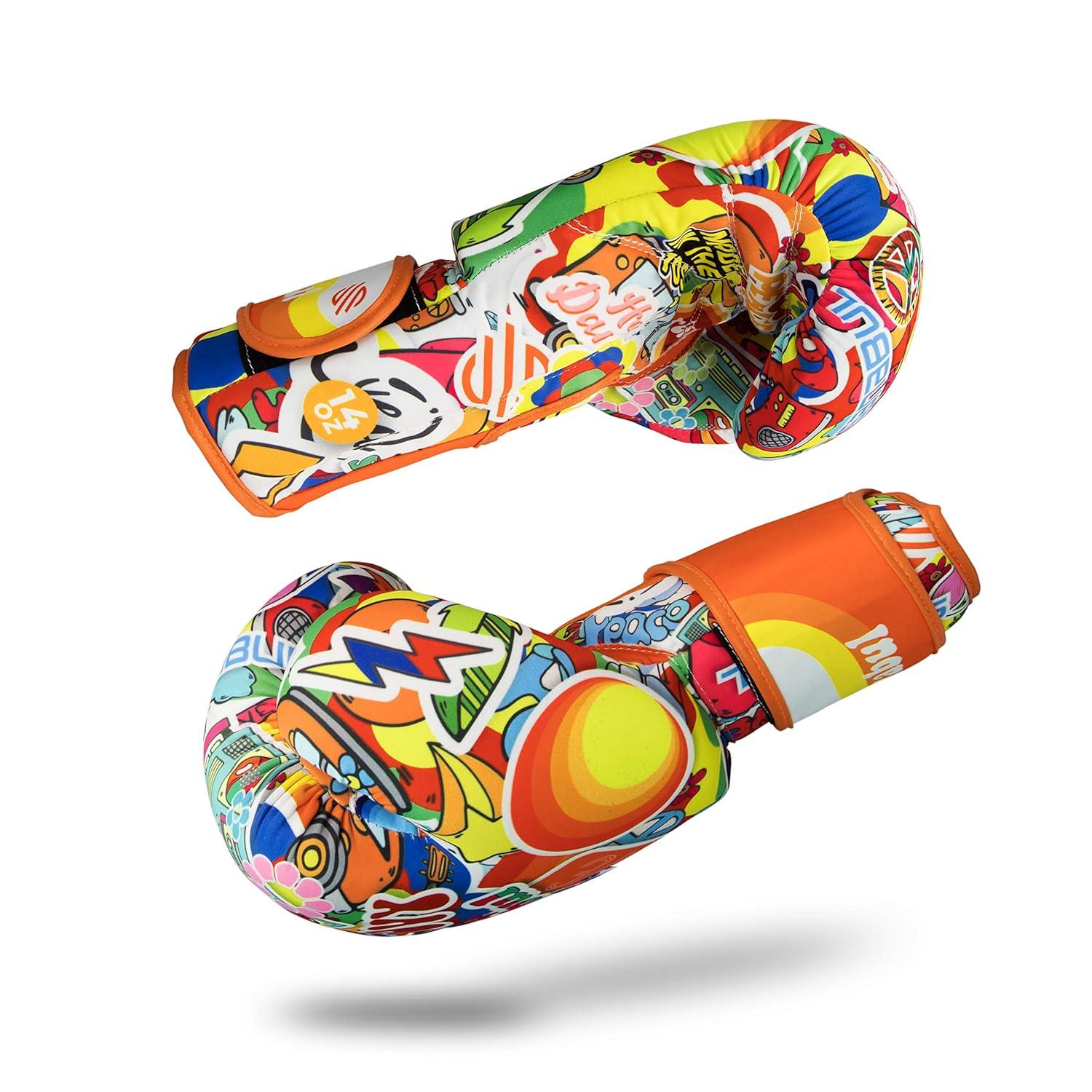 Sanabul Sticker Bomb Adult Boxing Gloves Kickboxing MMA training Punching Heavy Bag