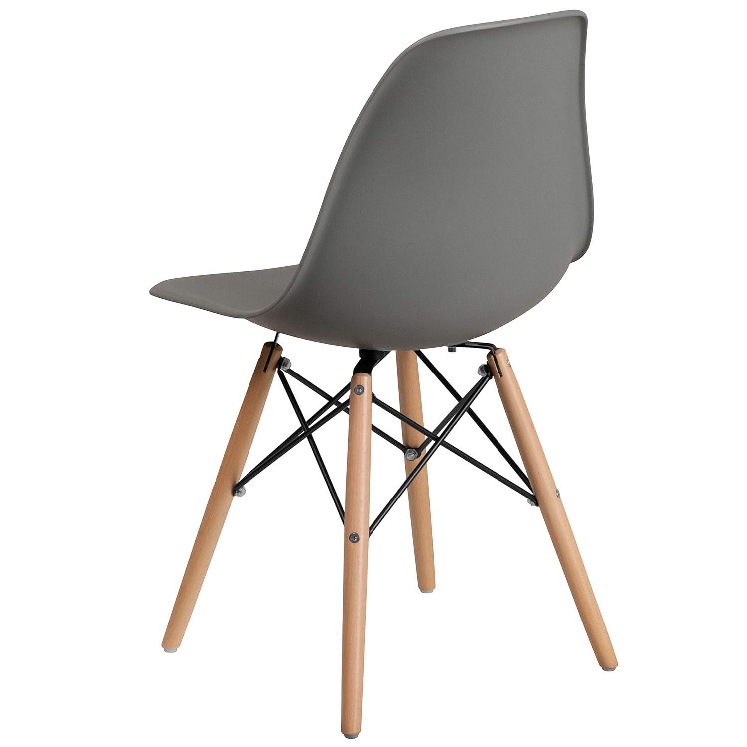 Flash Furniture Chair with Wooden Legs for Versatile Kitchen, Dining Room, Living Room, Library or Desk Use (Set of 2)