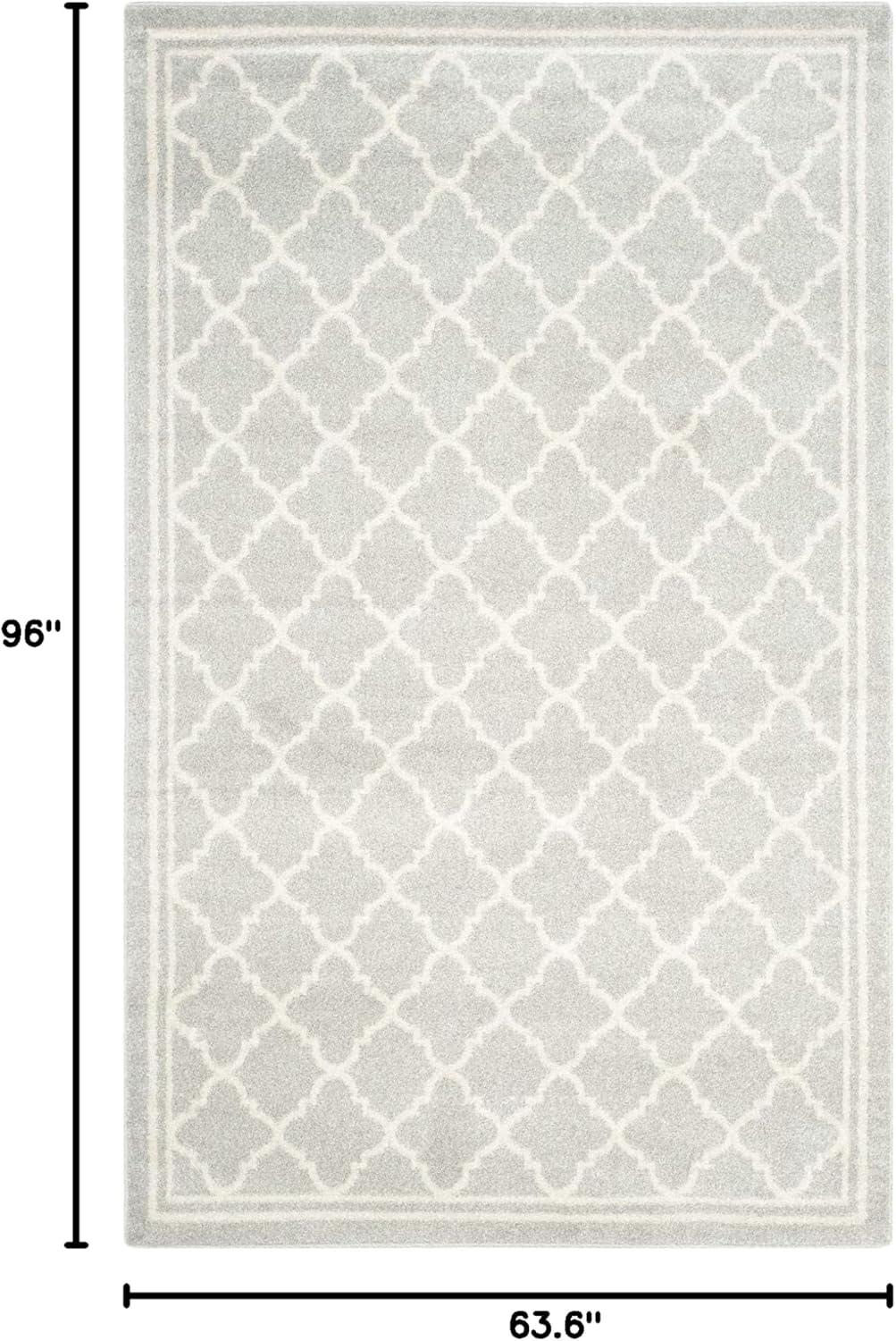 SAFAVIEH Amherst Trina Geometric Area Rug, Light Grey/Beige, 5'3" x 8'