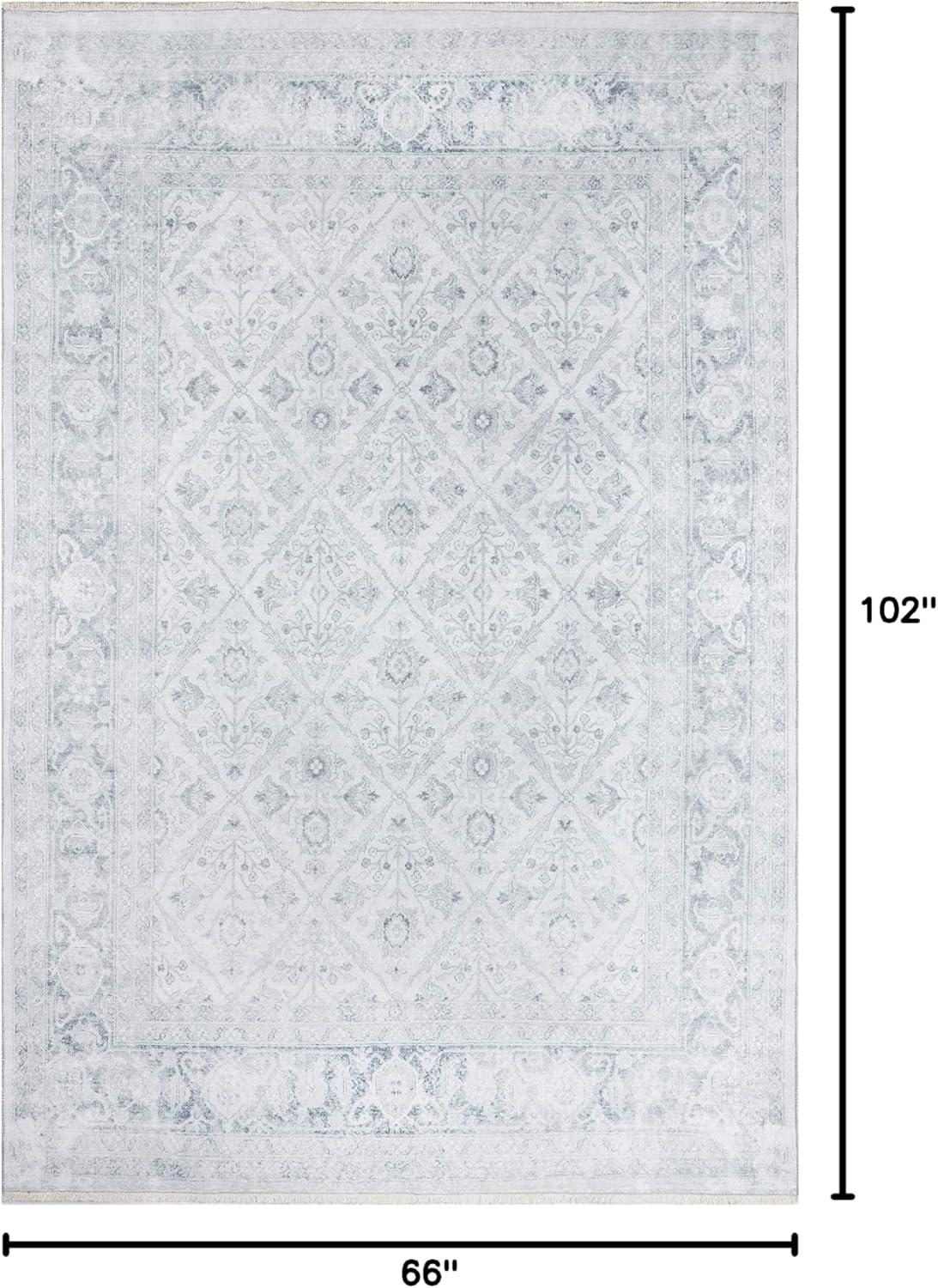 Momeni Area Rug, 5'6" X 8'6", Grey