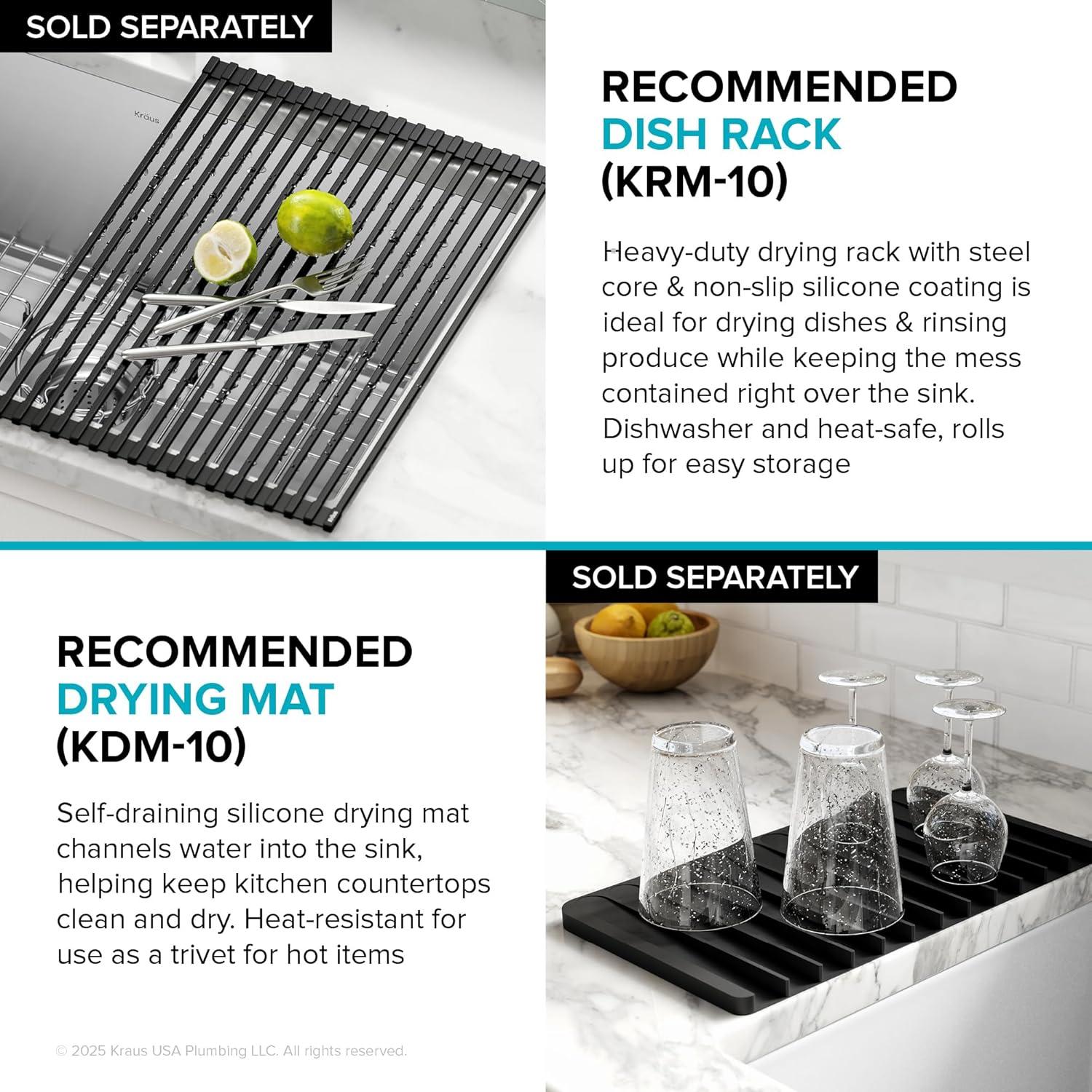 KRAUS Standart PRO™ Undermount 16 Gauge Stainless Steel Kitchen Sink