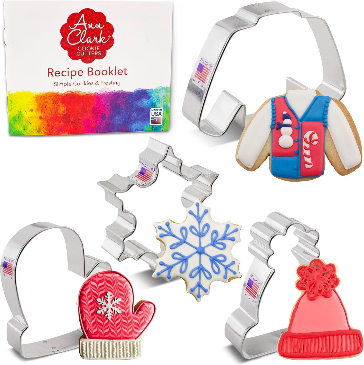 Ann Clark Winter/Christmas Cookie Cutter Set, 4-Piece, Made in USA