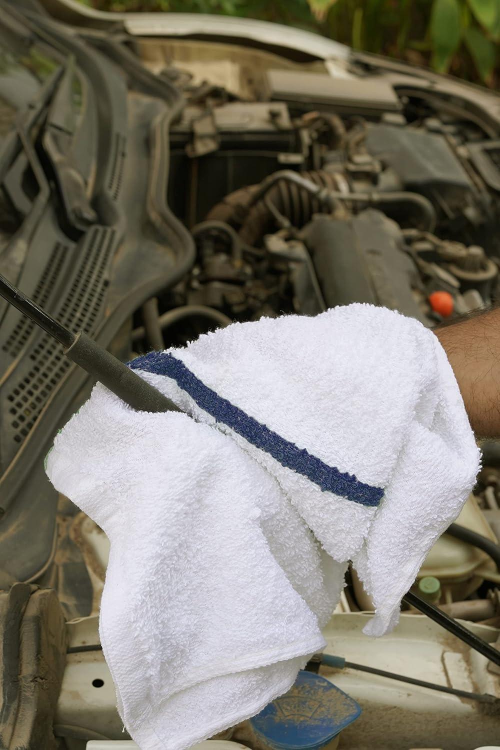 Avalon Towels Terry Bar Mop Towels (Value Pack of 60) Size 16"x19" – Absorbent and Durable, Multipurpose Cleaning Rags, Cotton Cleaning Cloths, Terry Cloth Rags, Reusable Shop Rag