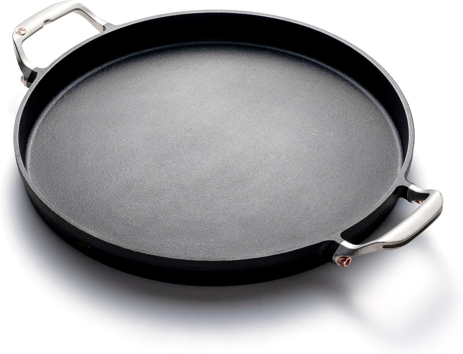 Large Cast Iron Deep Dish Grill Pan with Handles