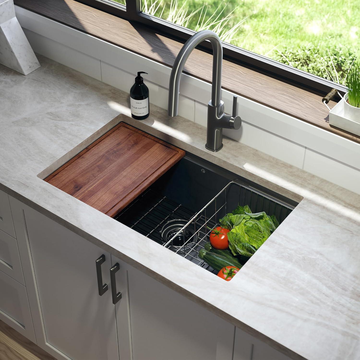 30'' L Undermount Single Bowl Stainless Steel Kitchen Sink