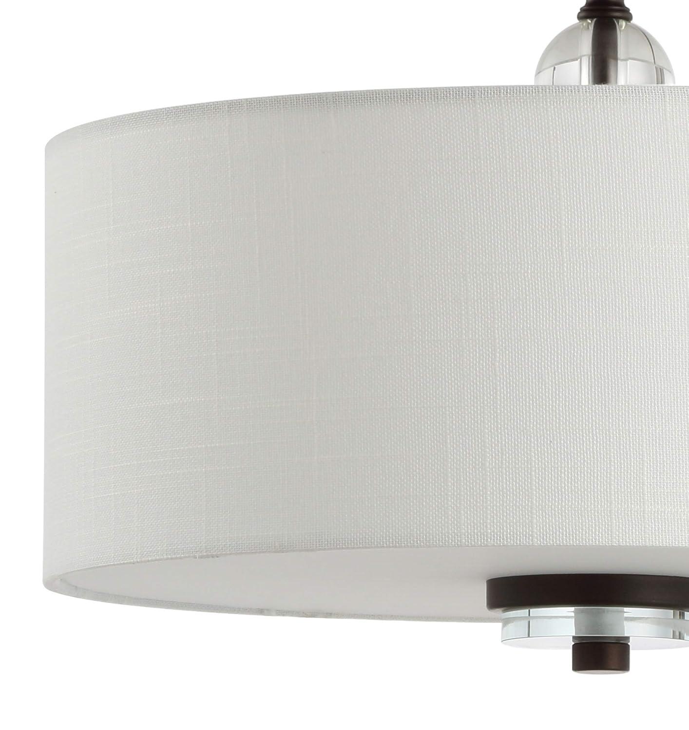 Marc 15" Oil Rubbed Bronze Crystal LED Semi-Flush Mount