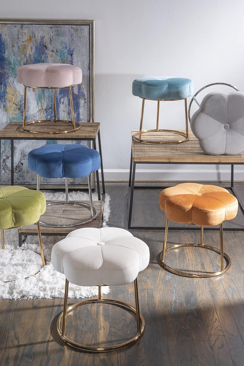 Ciara Flower Cushioned Vanity Stool