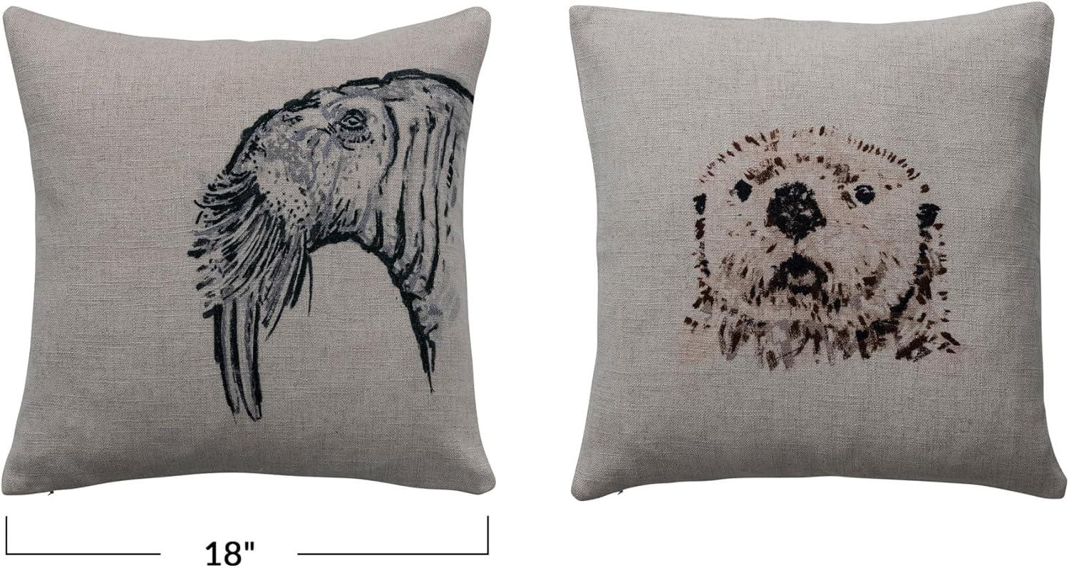 Creative Co-Op Linen Throw Pillow