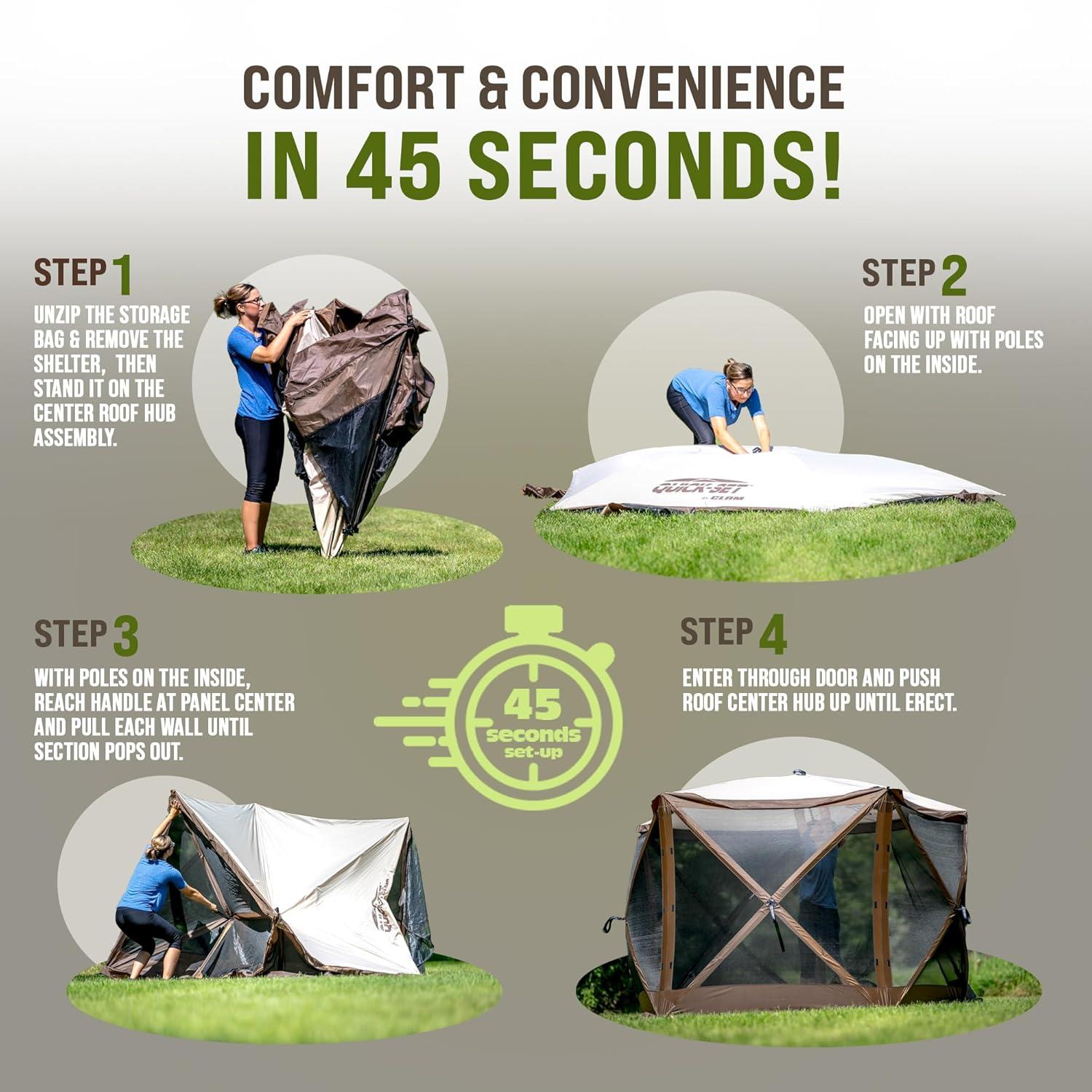 Clam CLAM Quick-Set Portable Outdoor Camping Canopy Shelter