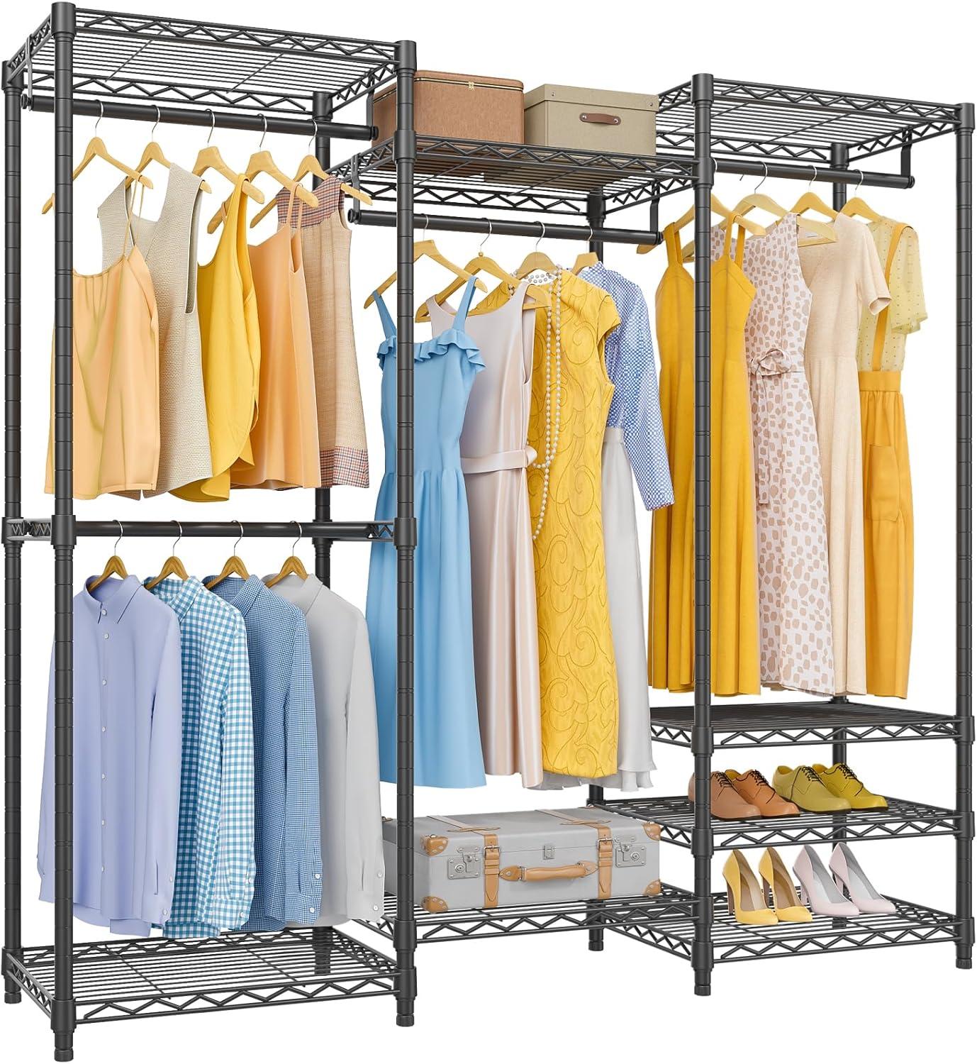 VIPEK V5 Medium Portable Closet Wardrobe Heavy Duty Clothes Rack, Freestanding Closet Metal Clothing Rack