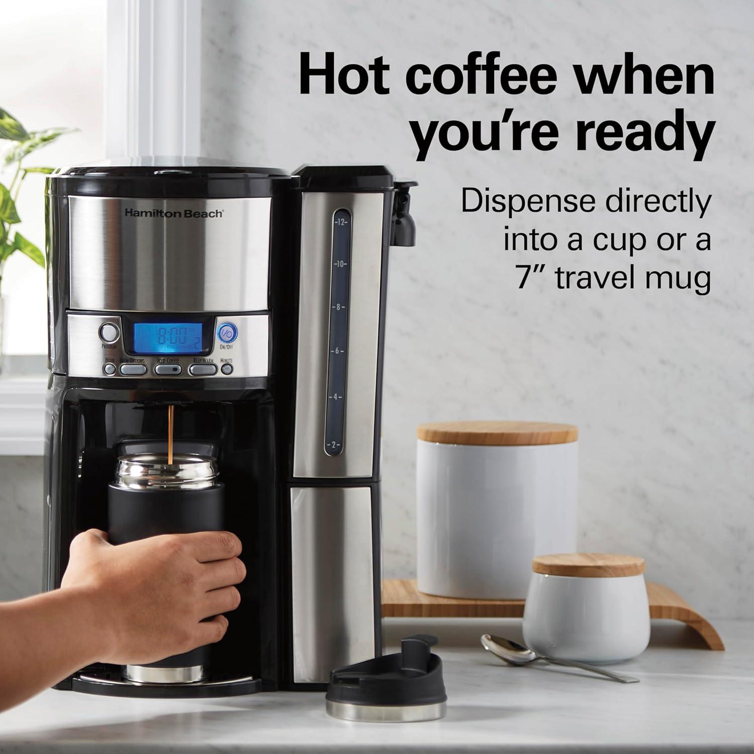 Hamilton Beach® Stainless Steel 12 Cup Dispensing Coffee Maker