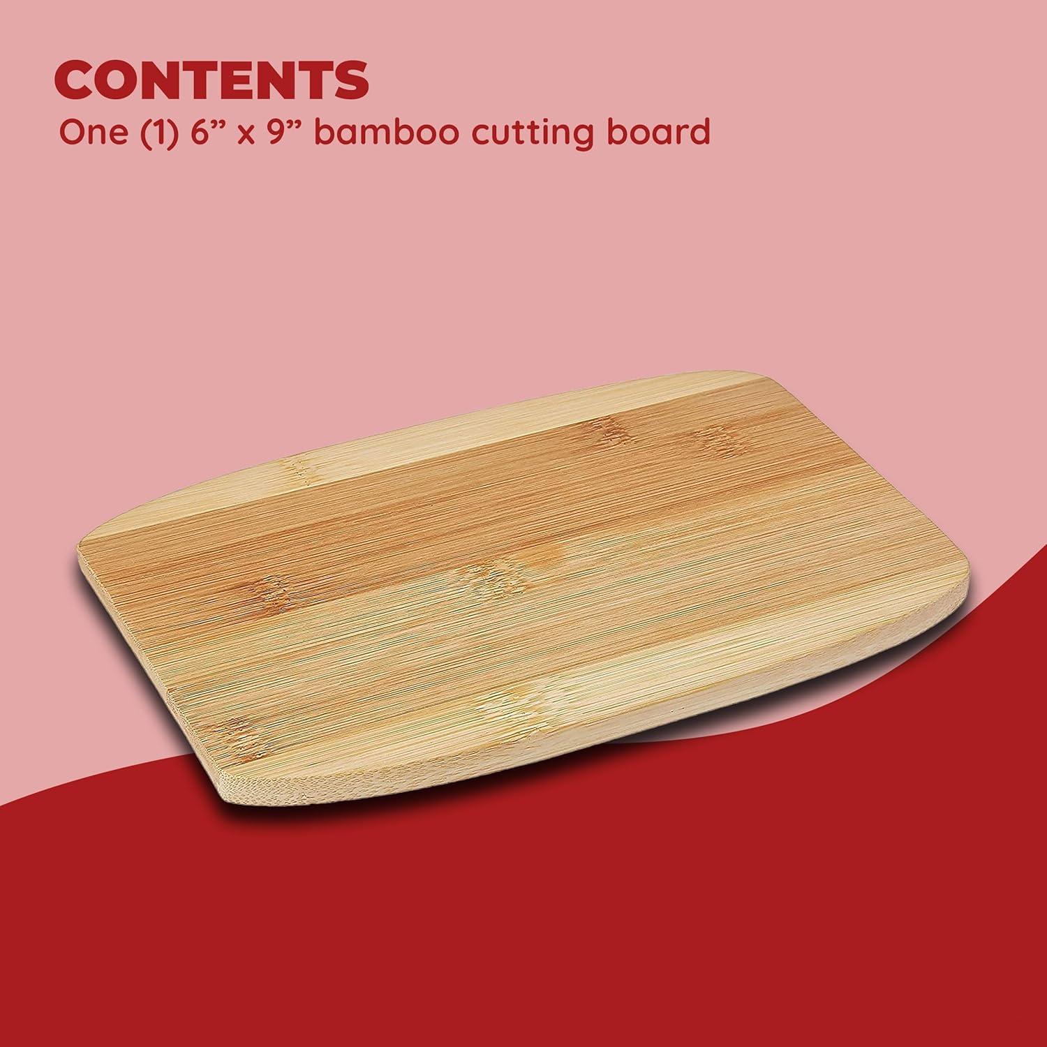 Brite Concepts Mini Bamboo Cutting Board, 6 by 9 Inches (Pack of 1) 1-Pack