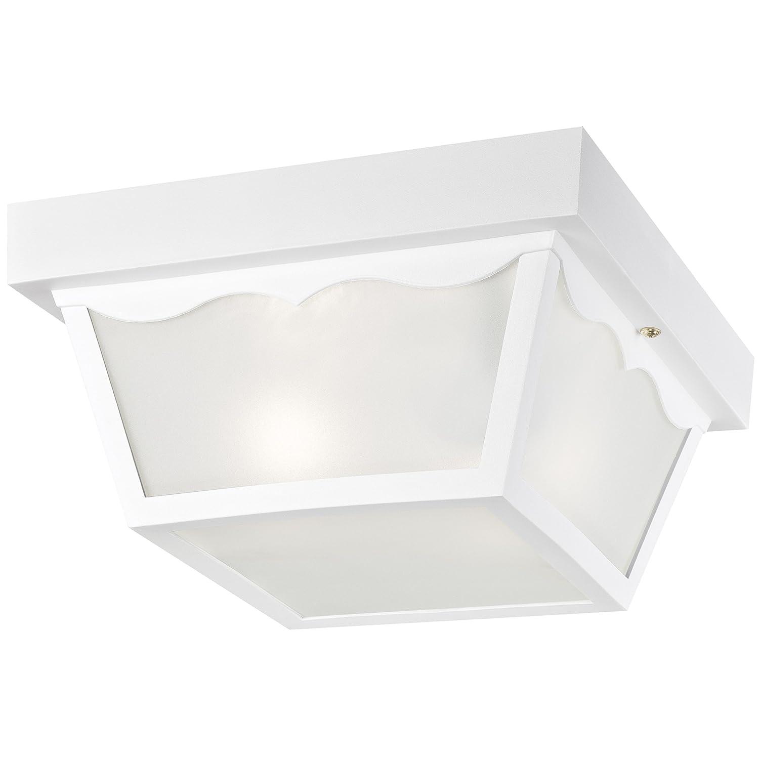 Westinghouse 66976 Outdoor Poly Ceiling Fixture, A19, White
