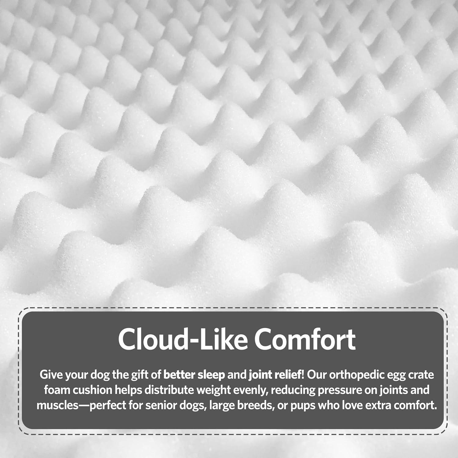 Midwest Homes For Pets Quiet Time Orthoperdic Egg-Crate Nesting Pet Bed w/ Polytetrafluoroethylene Fabric Protector