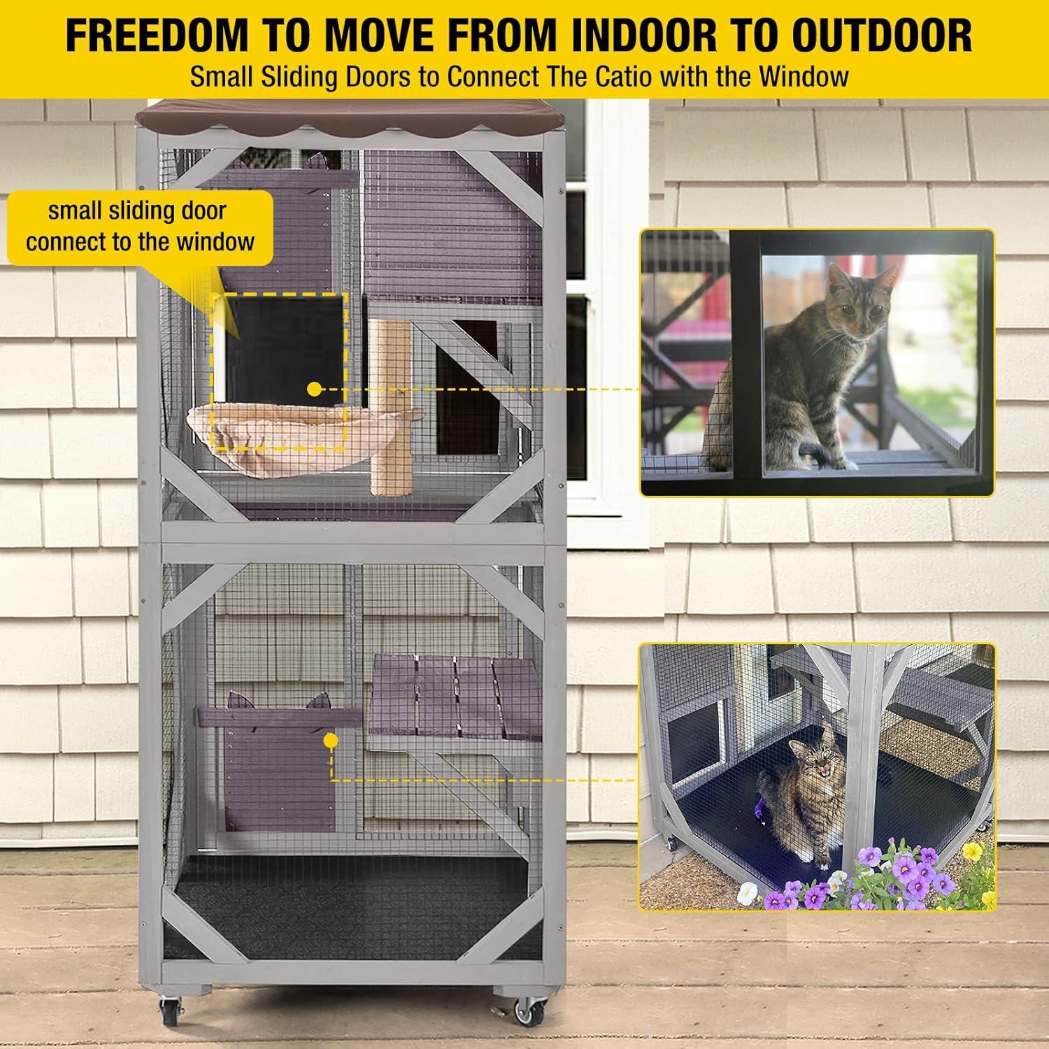 Aivituvin Portable Cat Playpen