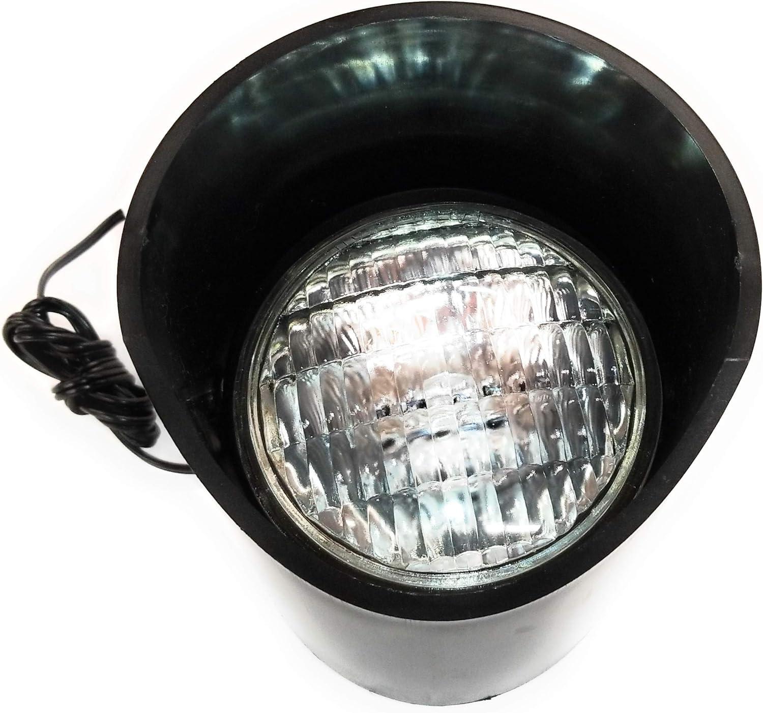 Black PVC Low Voltage Landscape Well Light with Halogen Bulb