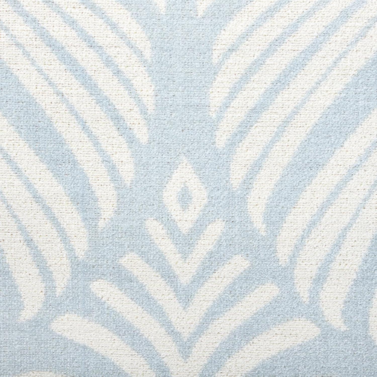 TOMMY BAHAMA Lanai Palm Leaves Indoor Outdoor Area Rug Blue/Ivory