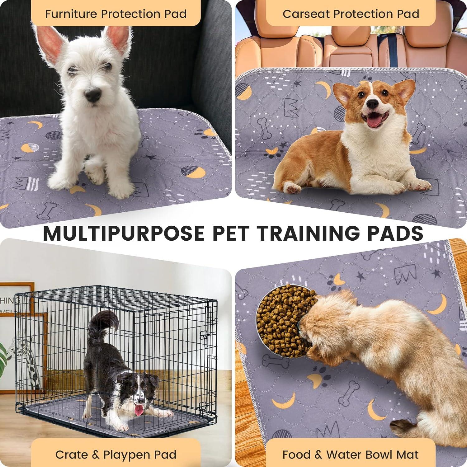 UPSKY Washable Pee Pads for Dogs 2 Pack Reusable Puppy Pads Pet Training Pads Dog Potty Pads 34”x36”