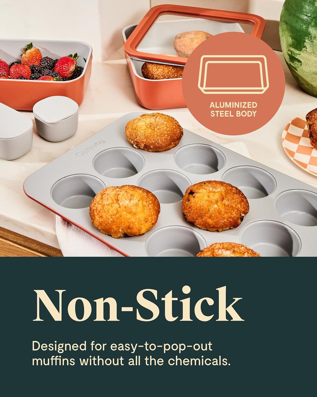 Slate Non-Stick Steel 12-Cup Muffin Pan