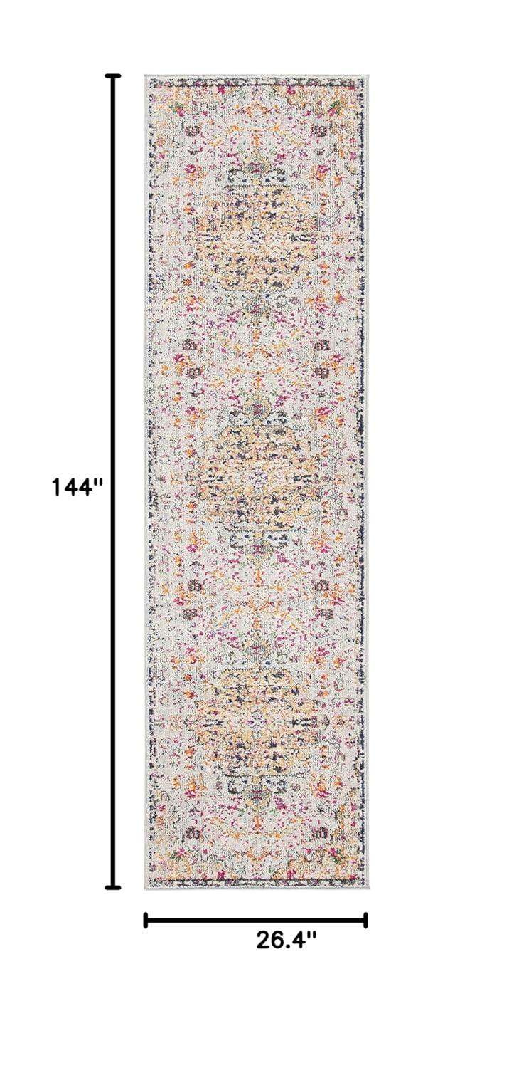 Madison MAD447 Power Loomed Indoor Runner Rug - Grey/Gold - 2'2"x12' - Safavieh