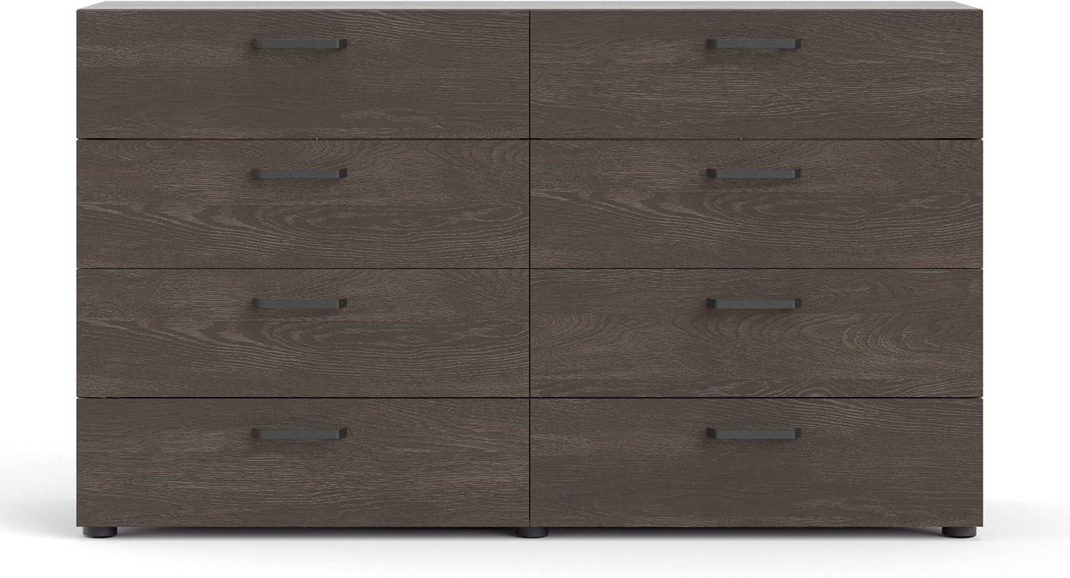 Dark Chocolate 8-Drawer Double Dresser with Streamlined Hardware