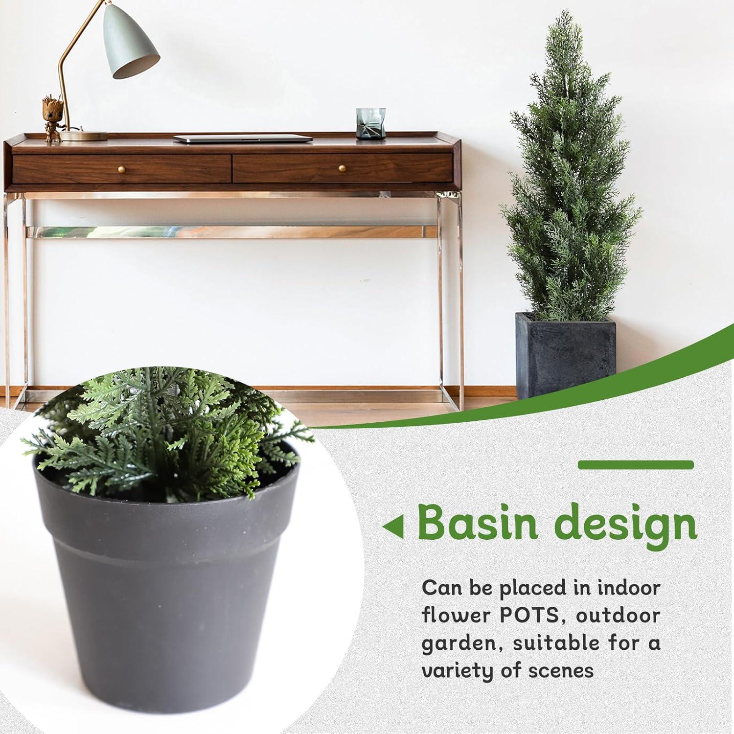 DR.Plazen 2 Pack 33 Leaves  Lifelike Artificial Boston Fern Plants, Premium Faux Greenery for Home Office Porch Decor, Hanging or Pot Display, Indoor/Outdoor Use (Pot Not Included)​