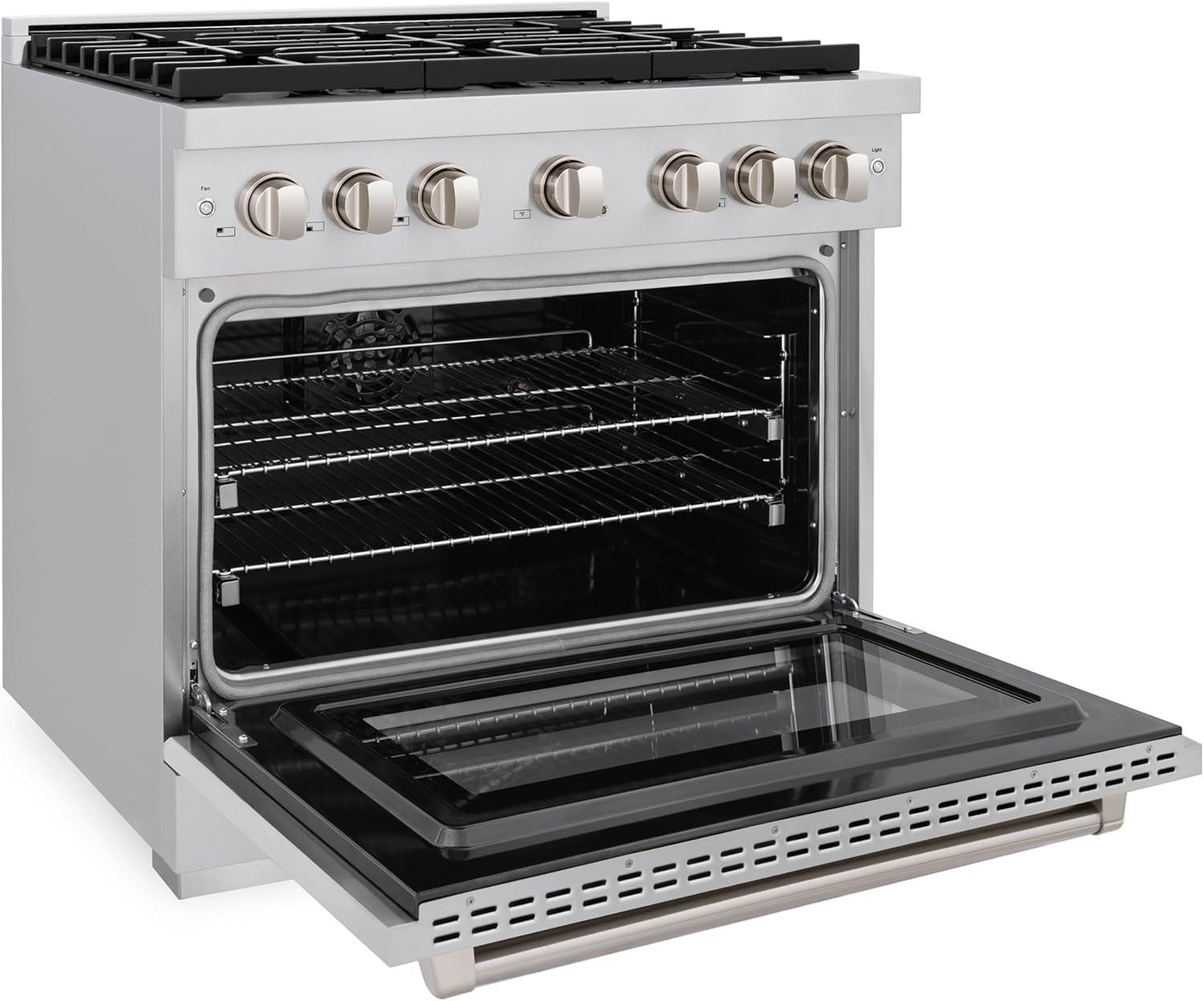 ZLINE 36" Paramount Dual Fuel Stainless Steel Range w/ 6 Burner Cooktop & Convection Oven