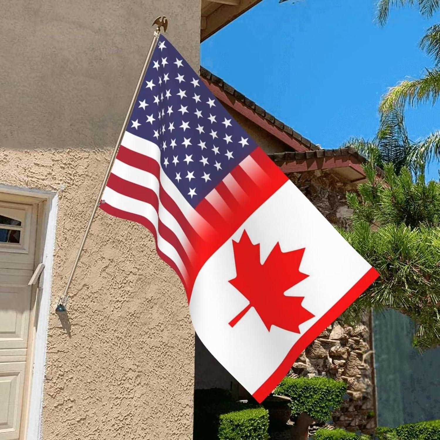 Anley Fly Breeze 3x5 Ft America Canada Friendship Flag - Friendship Forever US CA Flag