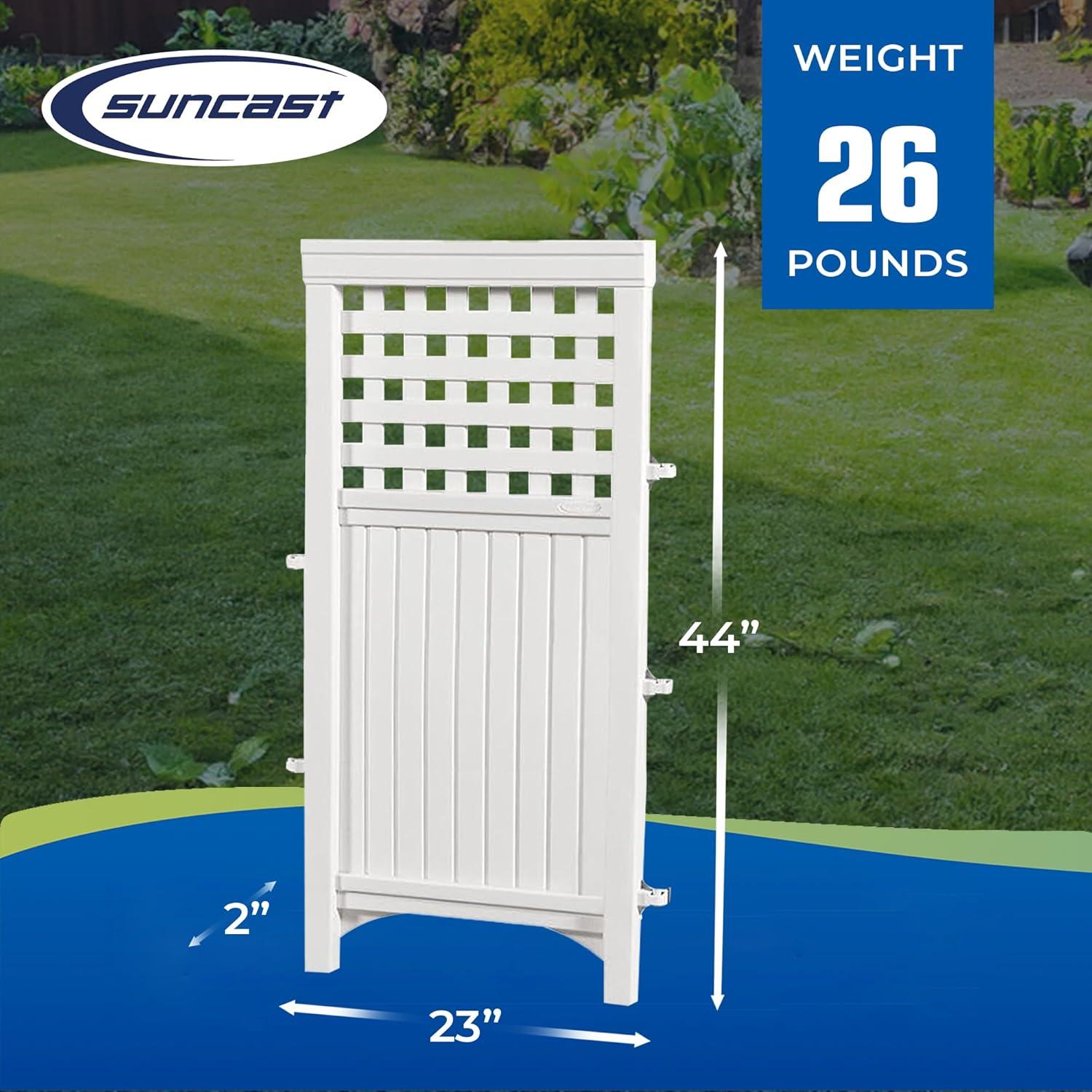 Suncast White Resin 4-Panel Outdoor Screen Enclosure