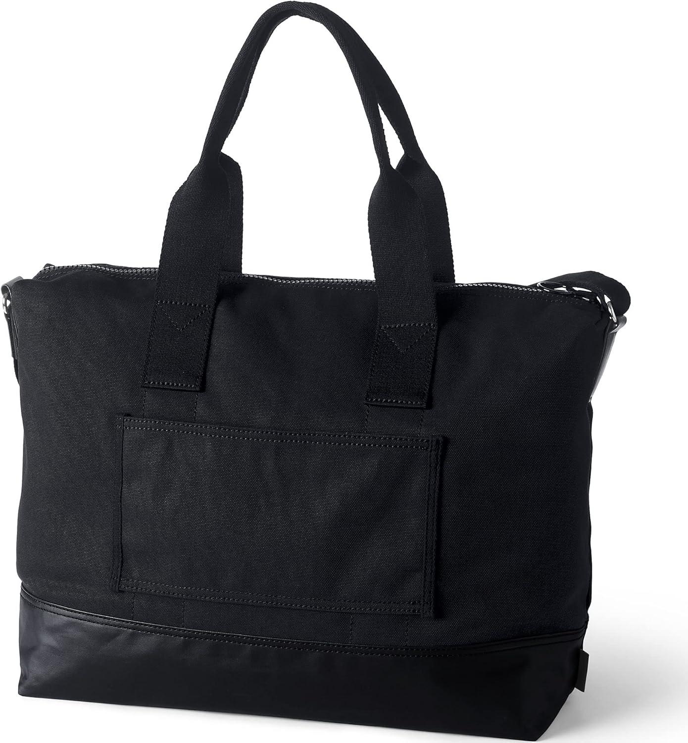 Lands' End Canvas Weekender Duffle Bag - One Size Fits Most - Black