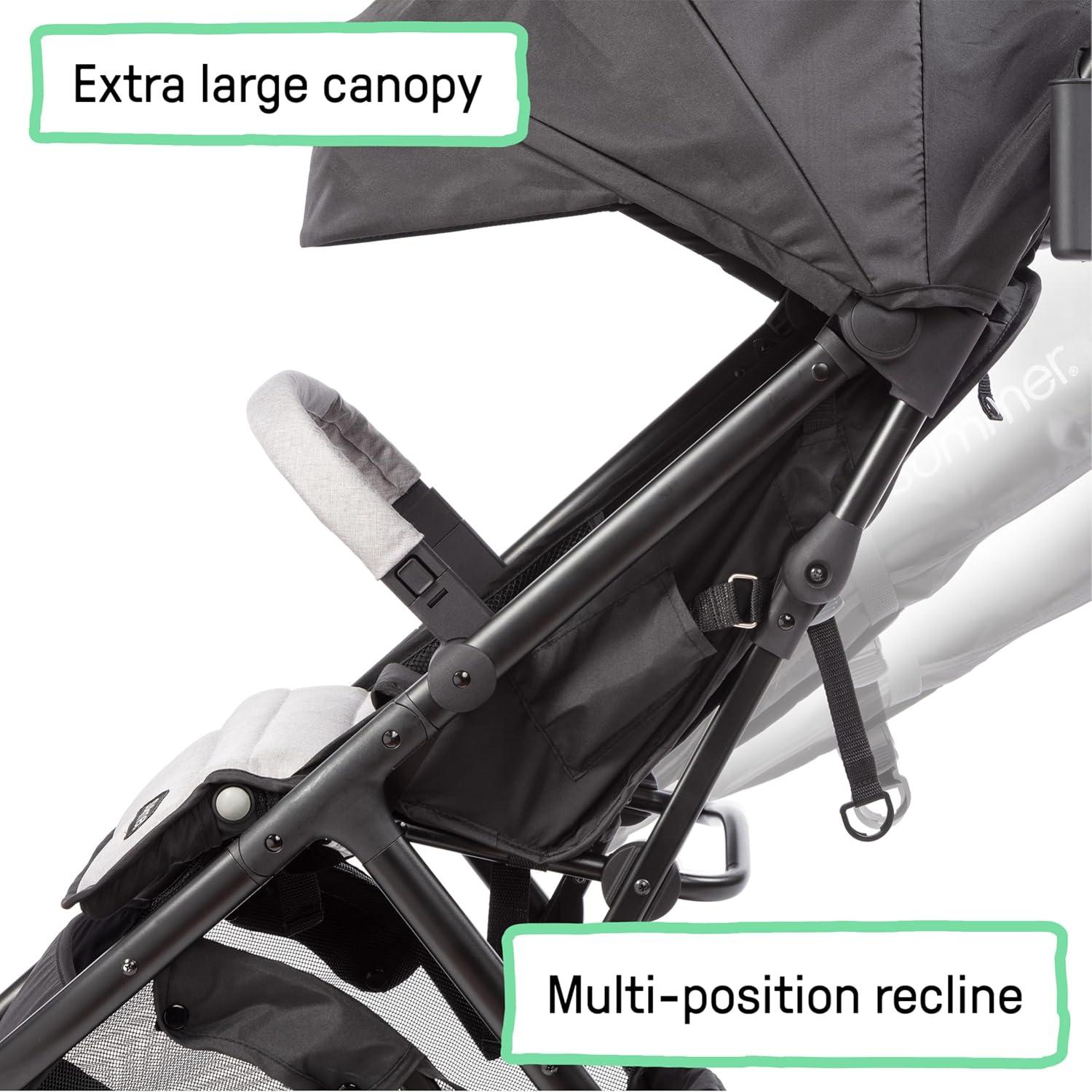 Summer by Ingenuity 3Dquickclose CS+ Compact Fold Infant Baby Stroller, Black