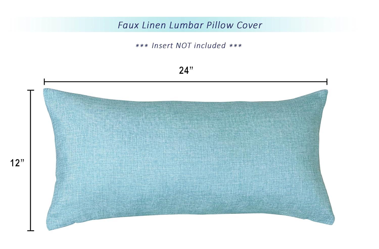 Aiking Home Woven Fine Faux Linen Throw Pillow Cover, size 12"x24", Wheat