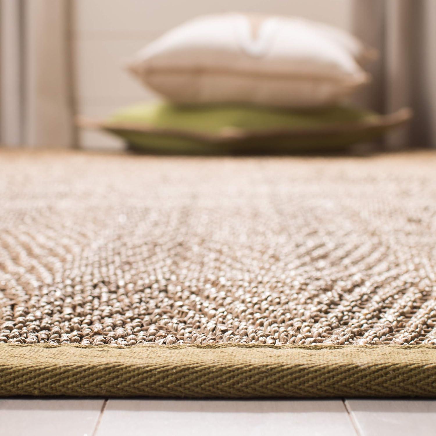 Natural Fiber NF115 Power Loomed Indoor Area Rug - Natural/Olive - 5'x8' - Safavieh.