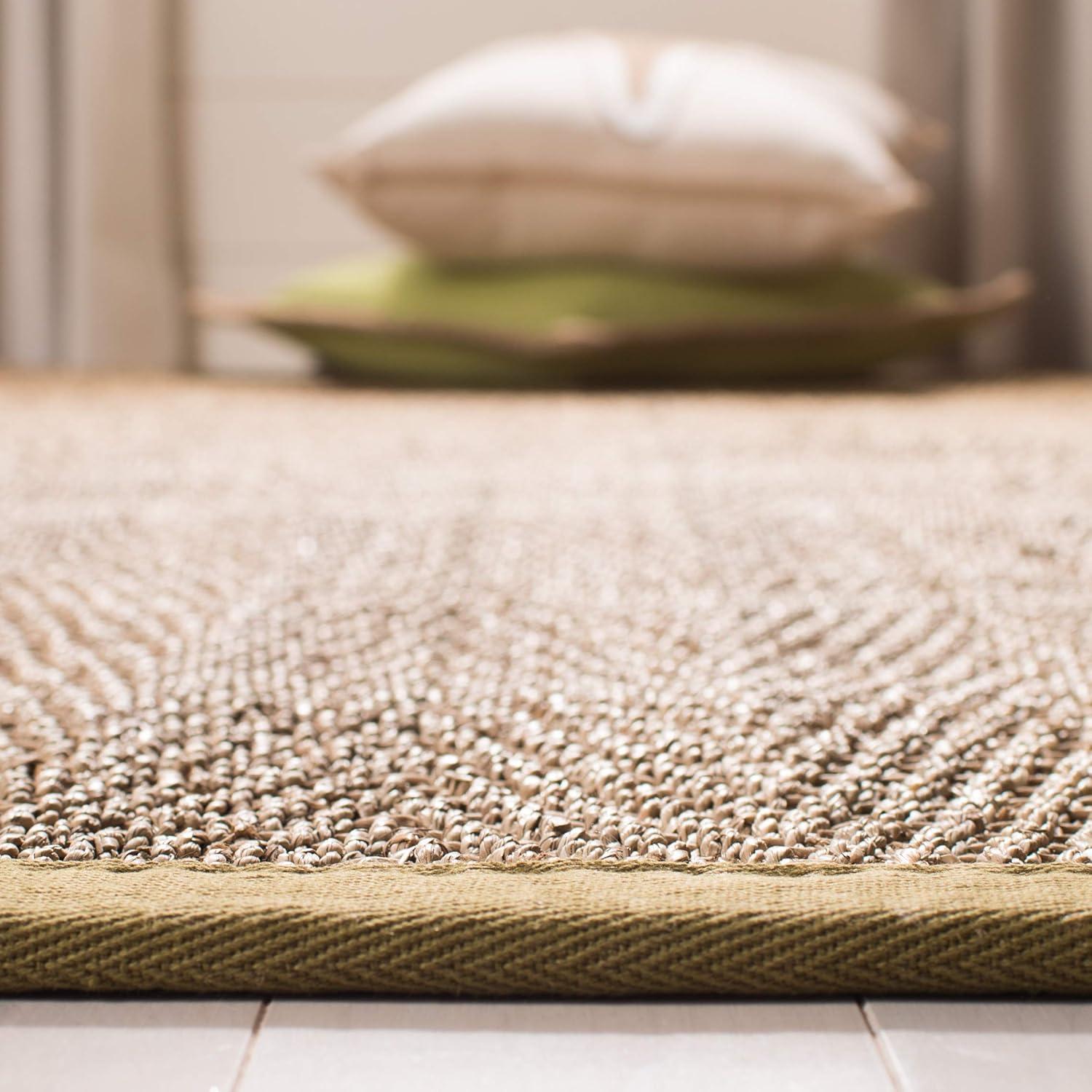 Natural Fiber NF115 Power Loomed Indoor Area Rug - Natural/Olive - 5'x8' - Safavieh