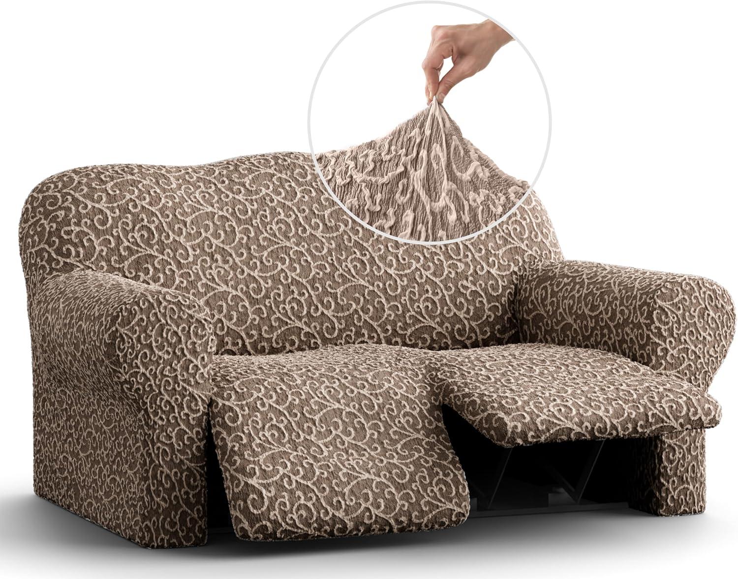 Stretchy Slipcover for Recliner 3-seater Sofa - Premium Quality & Style - Jacquard Collection