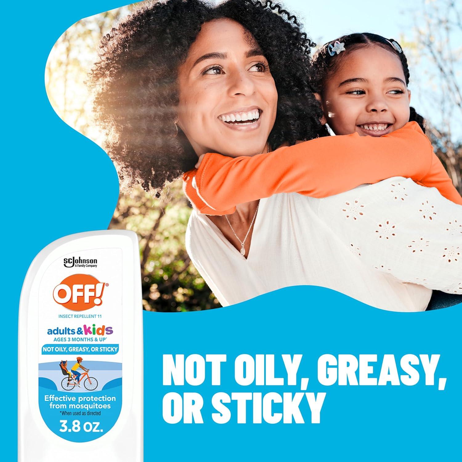 OFF! Adults and Kids Mosquito Repellent Picaridin Bug Lotion - 3.8oz
