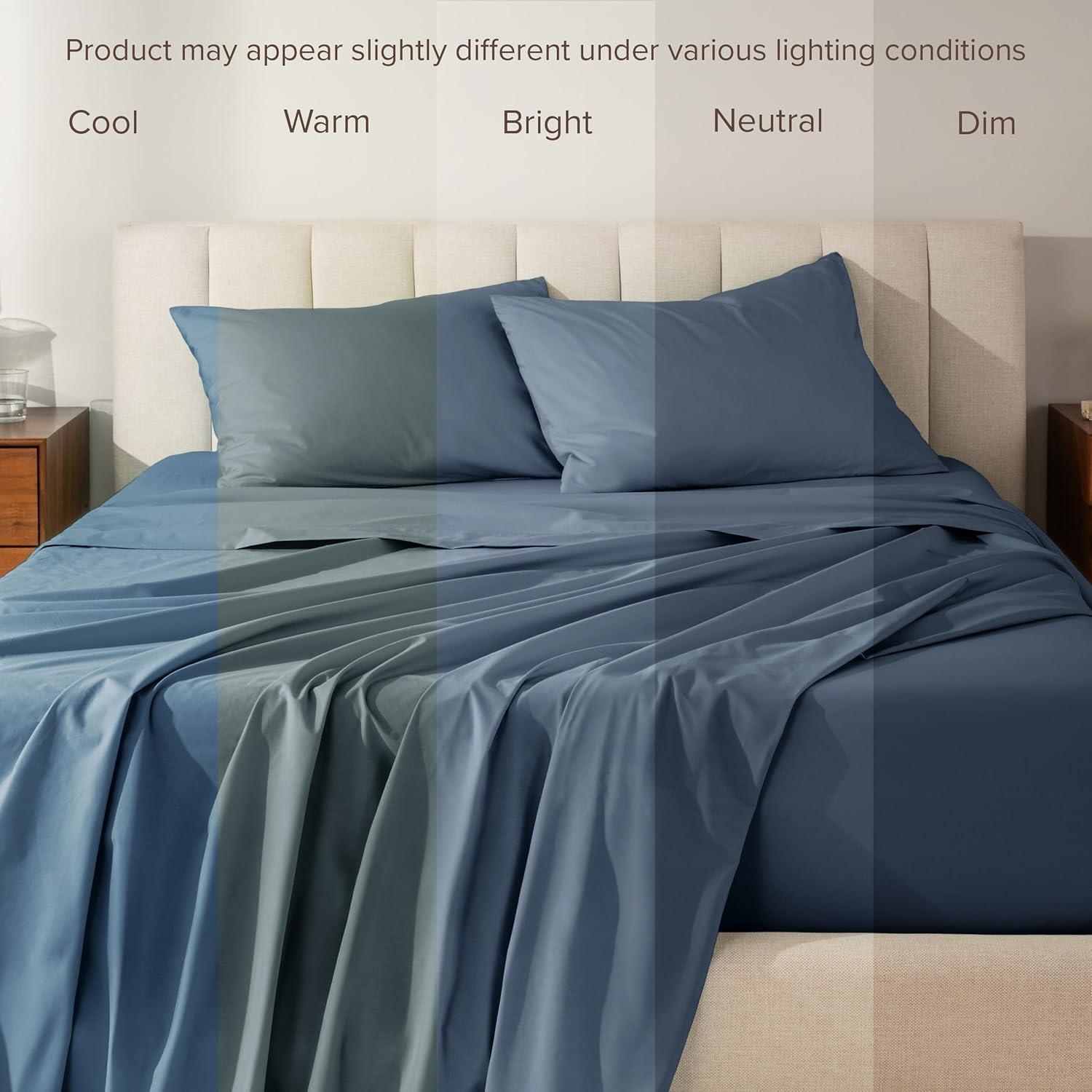 Bare Home 100% Cotton Percale Sheet Set