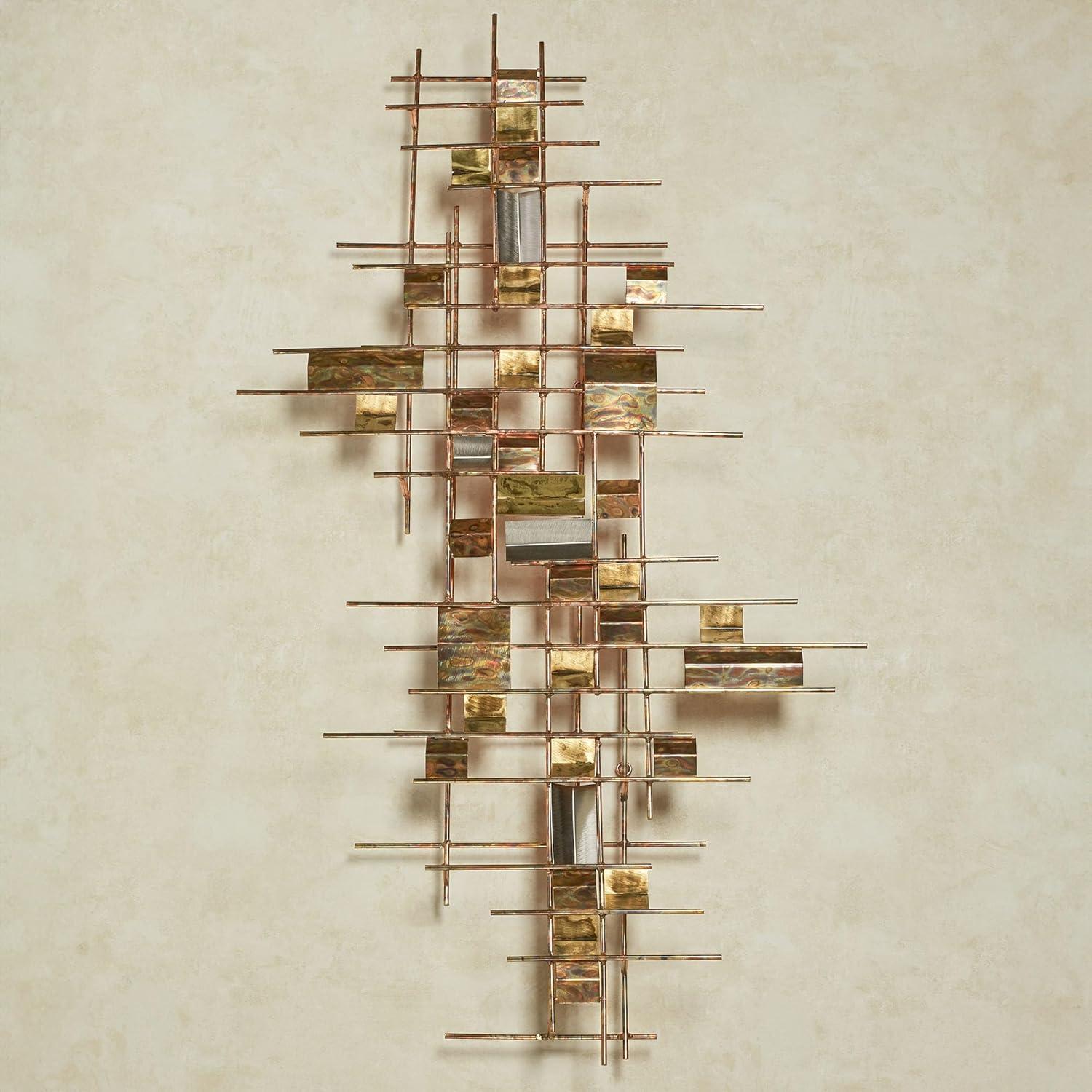 Large Abstract Copper and Stainless Steel Wall Sculpture