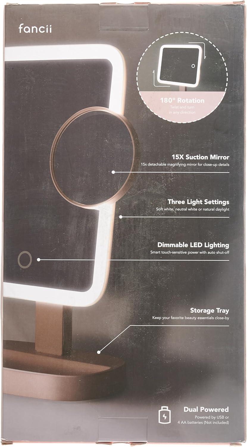 Beveled Lighted Magnifying Makeup Mirror