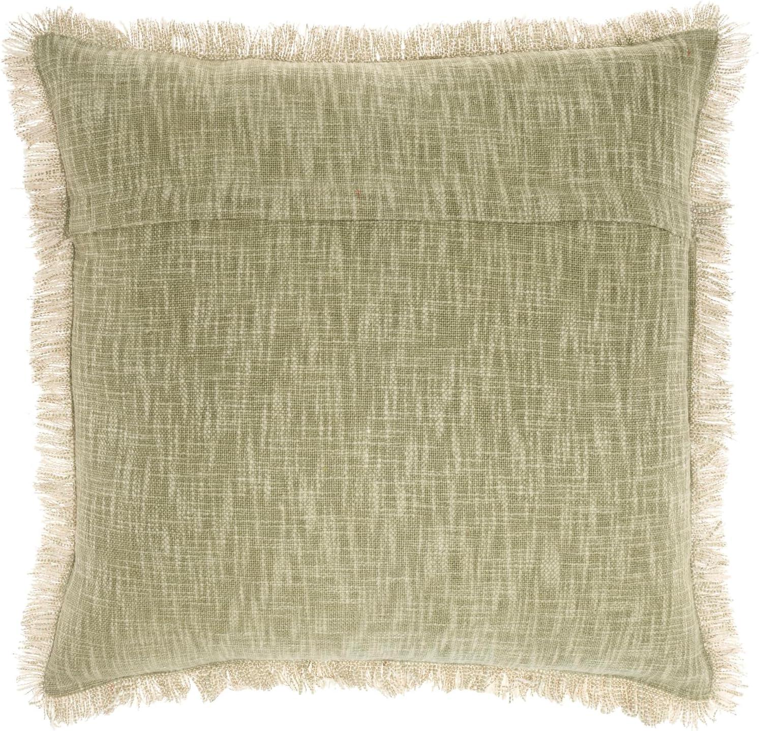 Sage Green Stonewash 22" Square Throw Pillow