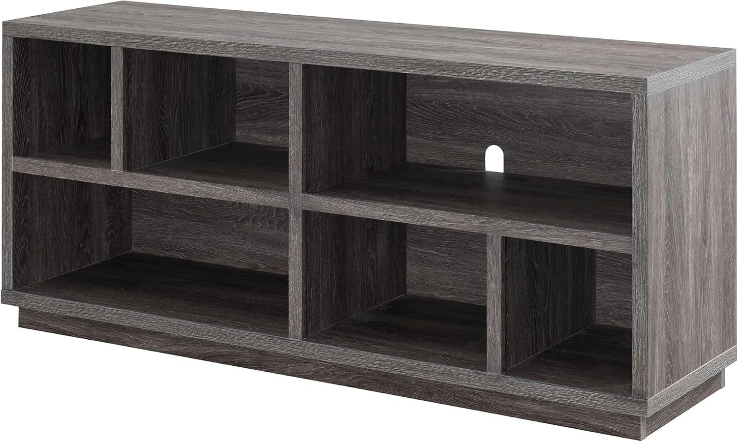 Evelyn&Zoe Bowman Rectangular TV Stand for TV's up to 65", Burnished Oak