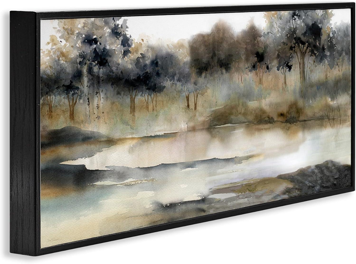 Stupell Trees By Lakeside Landscape Framed Giclee