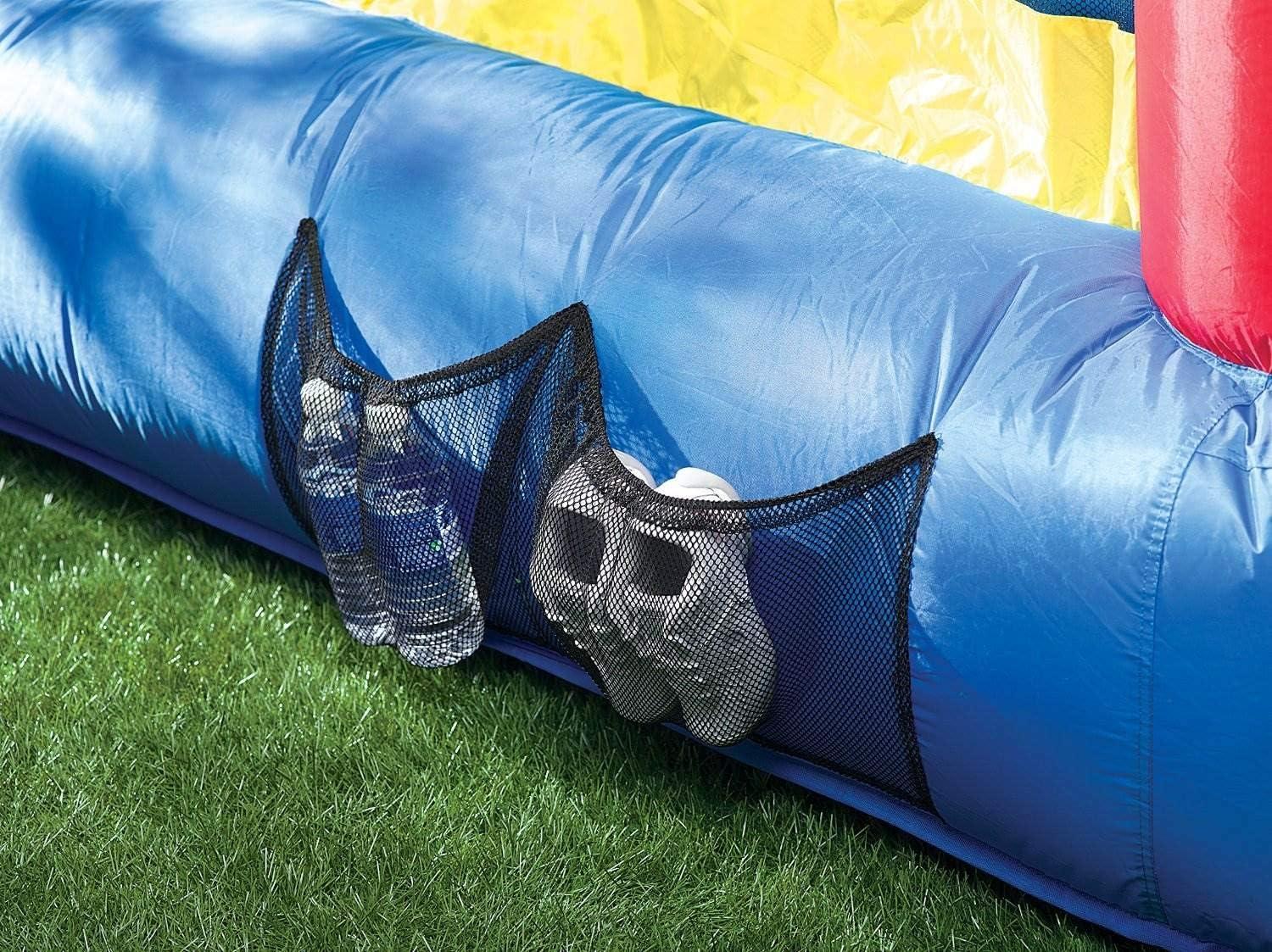 Colorful Inflatable Bounce House with Slide and Canopy