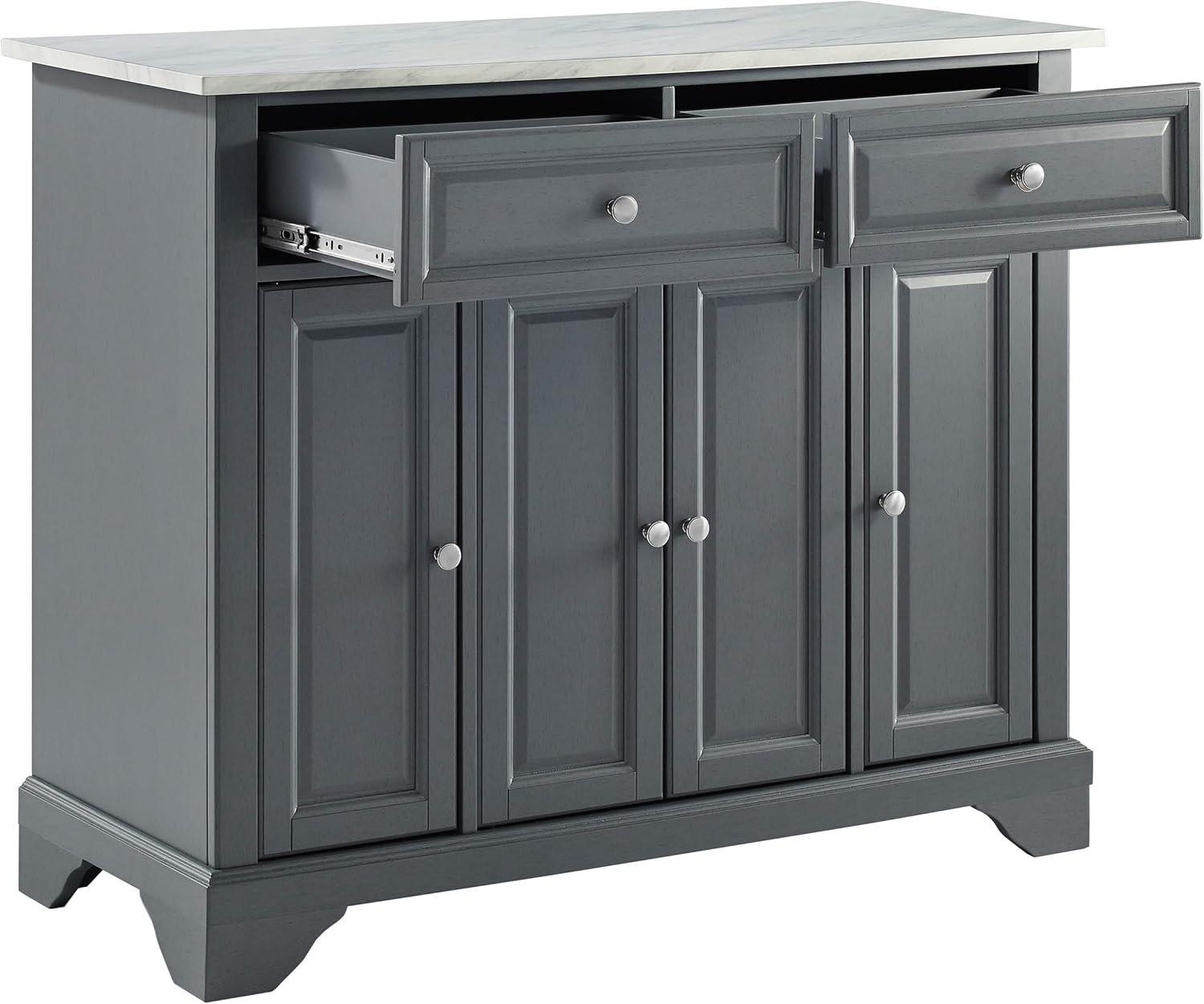 Avery Kitchen Cart - Crosley: Hardwood Brushed Nickel