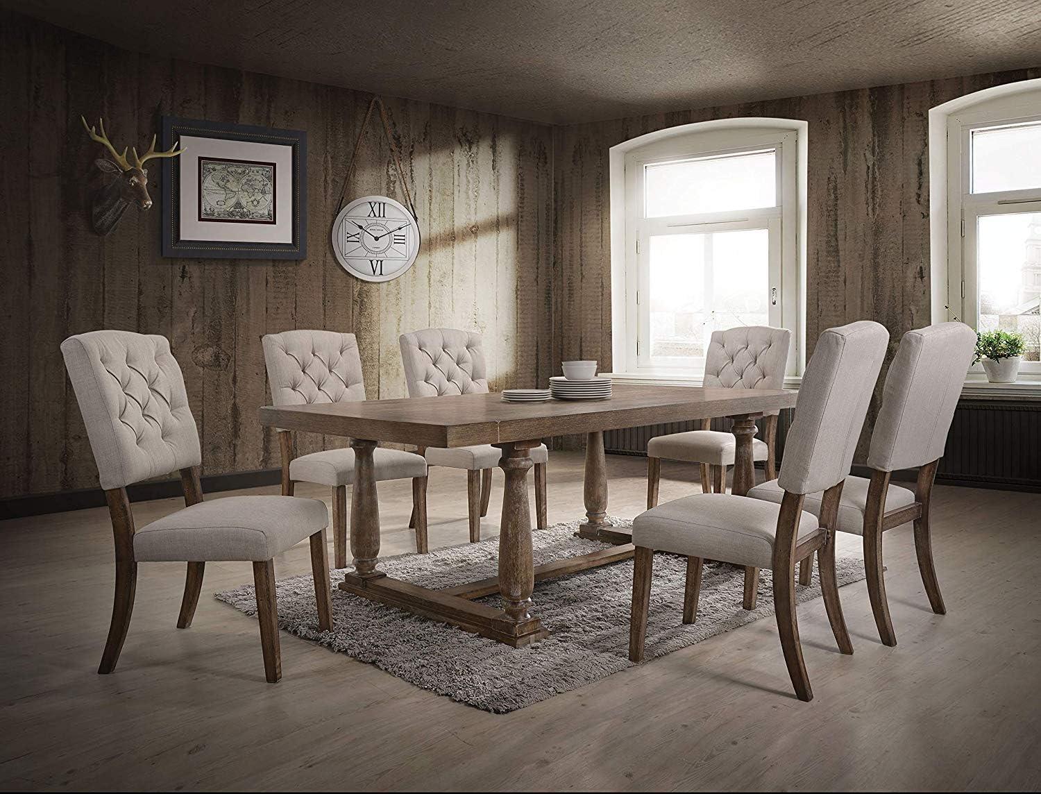 Rectangular Bernard Dining Table - Weathered Oak