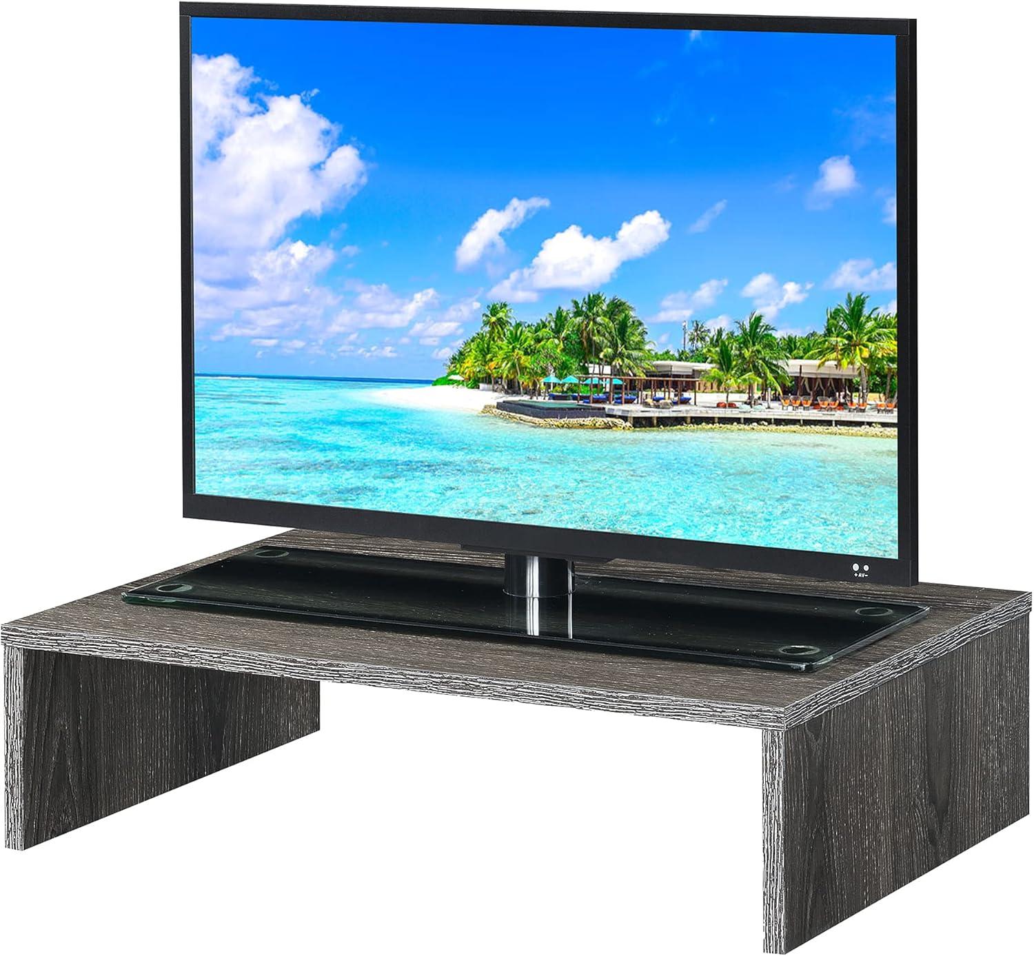 Convenience Concepts Designs2Go Small TV/Monitor Riser for TVs up to 26 inches, Weathered Gray